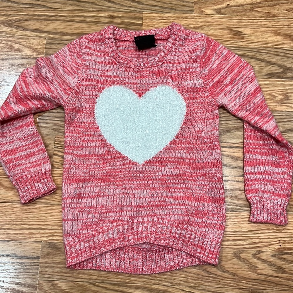 Girls rule Heart sweater pink size 5